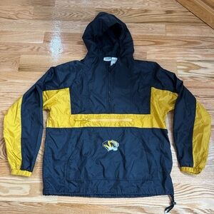 Vintage Mizzou Tigers Windbreaker With Hood Mens Size Medium Hibbett Sports MIZ
